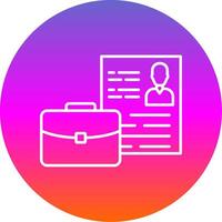 Suitcase Line Gradient Circle Icon vector