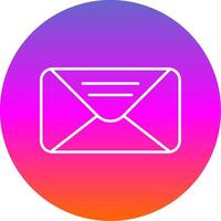 Mail Line Gradient Circle Icon vector