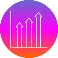 Trend Line Gradient Circle Icon vector