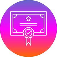 Qualify Line Gradient Circle Icon vector