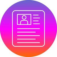 Portfolio Line Gradient Circle Icon vector