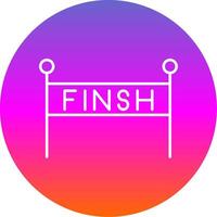 Finish Line Line Gradient Circle Icon vector