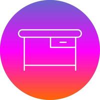 Desk Line Gradient Circle Icon vector