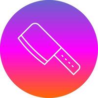 Cleaver Line Gradient Circle Icon vector