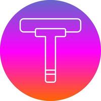 Squeegee Line Gradient Circle Icon vector