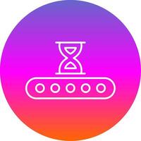 Waiting Line Gradient Circle Icon vector