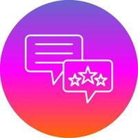 Feedback Line Gradient Circle Icon vector