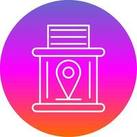 Telephone Booth Line Gradient Circle Icon vector