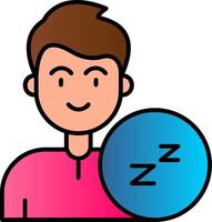 Sleep Filled Gradient Icon vector