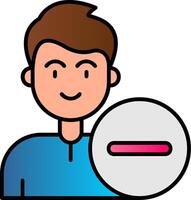 Remove Filled Gradient Icon vector