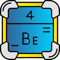 Beryllium Filled Gradient Icon vector