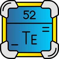 Tellurium Filled Gradient Icon vector