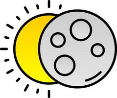 Eclipse Filled Gradient Icon vector