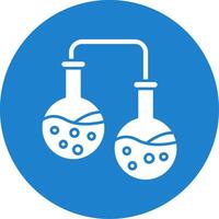 Experiment Glyph Circle Multicolor Icon vector