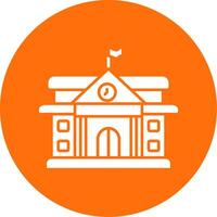 College Glyph Circle Multicolor Icon vector