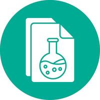 Document Glyph Circle Multicolor Icon vector