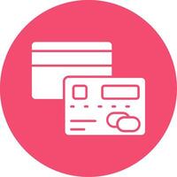 Credit card Glyph Circle Multicolor Icon vector