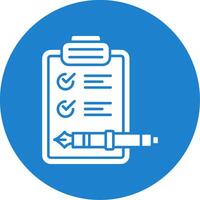Check list Glyph Circle Multicolor Icon vector