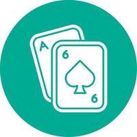 Poker Glyph Circle Multicolor Icon vector