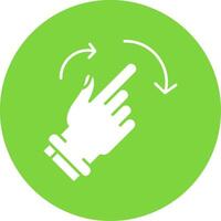 Rotate Right Glyph Circle Multicolor Icon vector