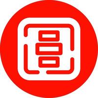 Horizontal Alignment Glyph Circle Multicolor Icon vector