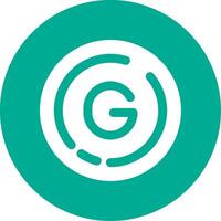 Letter g Glyph Circle Multicolor Icon vector