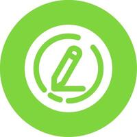 Edit Glyph Circle Multicolor Icon vector