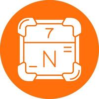 Nitrogen Glyph Circle Multicolor Icon vector
