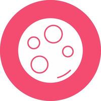 Moon Glyph Circle Multicolor Icon vector