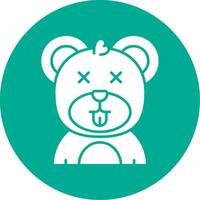 Dead Glyph Circle Multicolor Icon vector