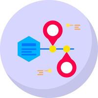 Placeholder Glyph Flat Bubble Icon vector