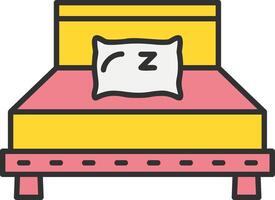 Pillow Line Filled Light Icon vector