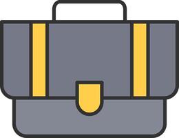 Briefcase Line Filled Light Icon vector