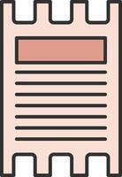 Ticket Line Filled Light Icon vector