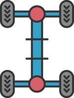 Chassis Line Filled Light Icon vector