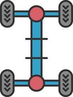 Chassis Line Filled Light Icon vector