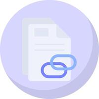 Link Glyph Flat Bubble Icon vector