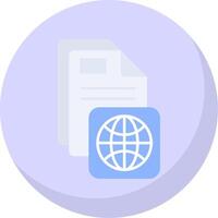 Internet Glyph Flat Bubble Icon vector