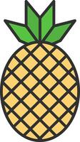 Pineapple Line Filled Light Icon vector