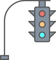 Traffic Lights Line Filled Light Icon vector