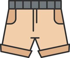 Shorts Line Filled Light Icon vector