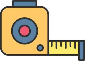 Tape Measure Line Filled Light Icon vector