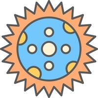 Eclipse Line Filled Light Icon vector
