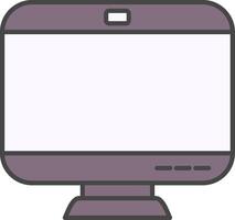 Monitor Line Filled Light Icon vector