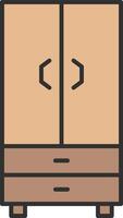 Cupboard Line Filled Light Icon vector