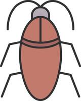 Cockroach Line Filled Light Icon vector