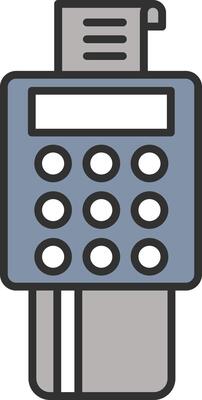 Bank Terminal Line Filled Light Icon