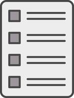 Task List Line Filled Light Icon vector
