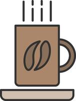 Coffee Mug Line Filled Light Icon vector