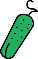Pickle Line Filled Light Icon vector